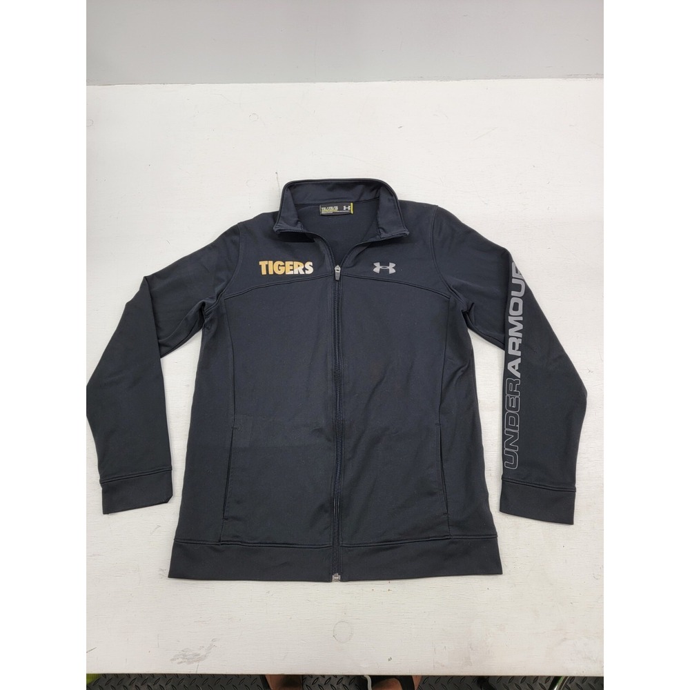 Under Armour Missouri‎  Tigers NCAA Track Jacket Youth XL Black Windbreaker Zip